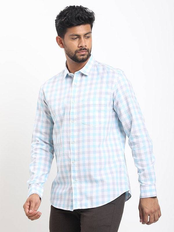 Men Checked Full Sleeve Cotton Shirt