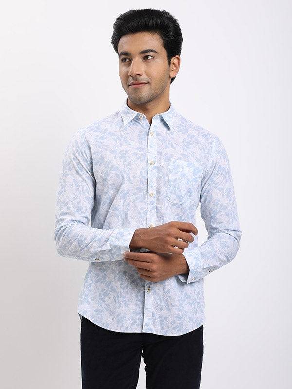 Men Printed Full Sleeve Cotton Shirt