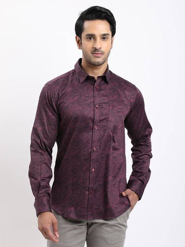 Men Printed Full Sleeve Cotton Shirt