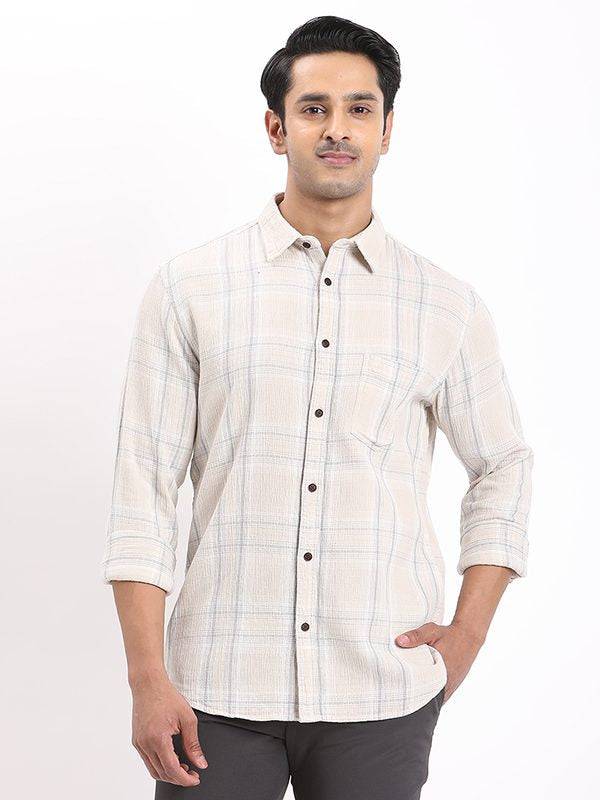 Men Checked Full Sleeve Cotton Shirt