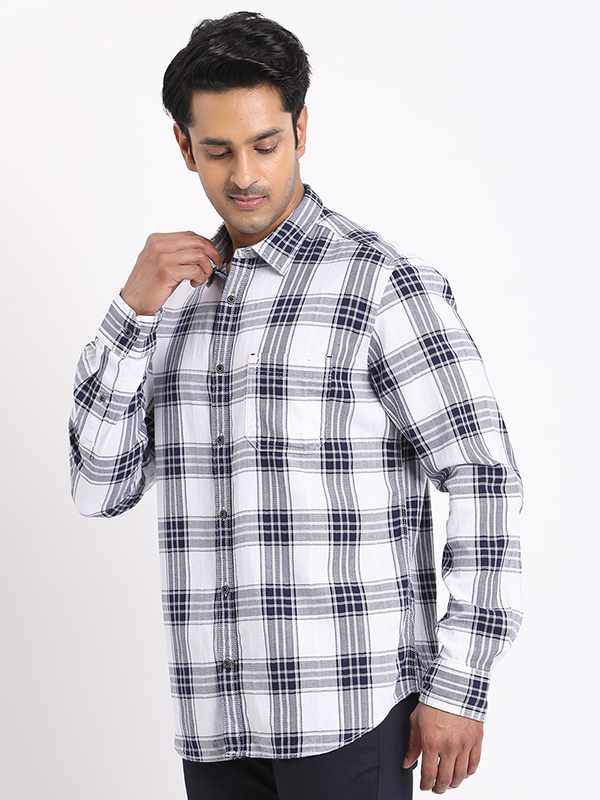 Men Checked Full Sleeve Cotton Shirt