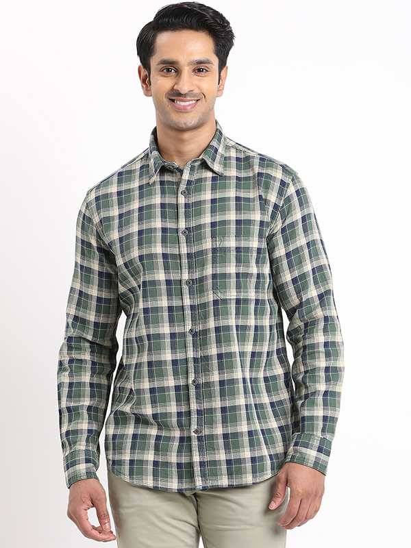 Men Checked Full Sleeve Cotton Shirt