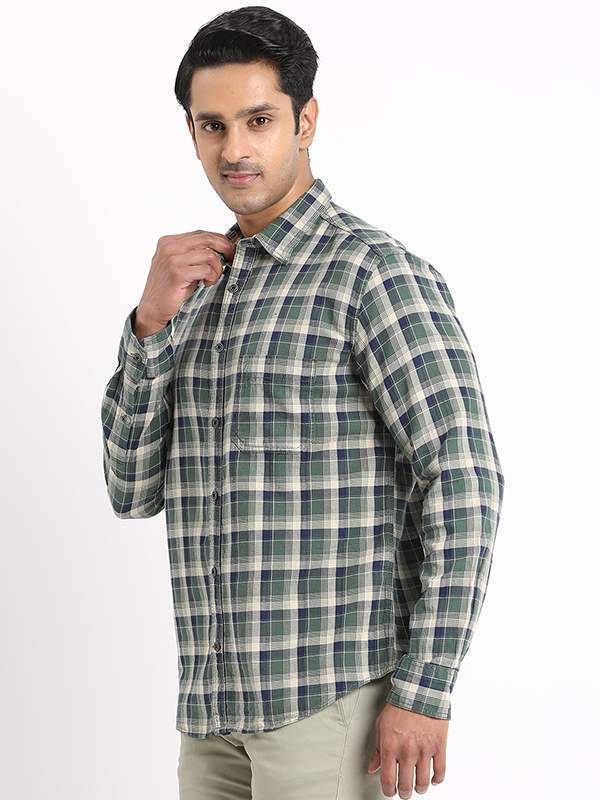 Men Checked Full Sleeve Cotton Shirt