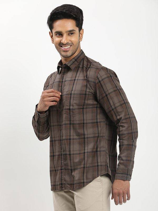 Men Checked Full Sleeve Cotton Shirt