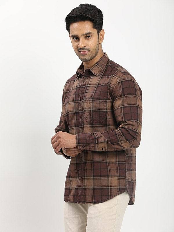 Men Checked Full Sleeve Cotton Shirt