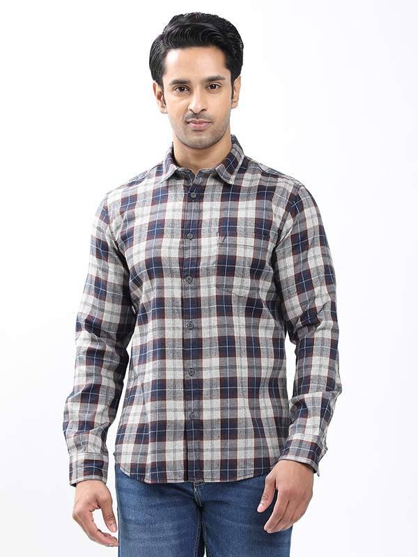 Men Checked Full Sleeve Cotton Corduroy Shirt