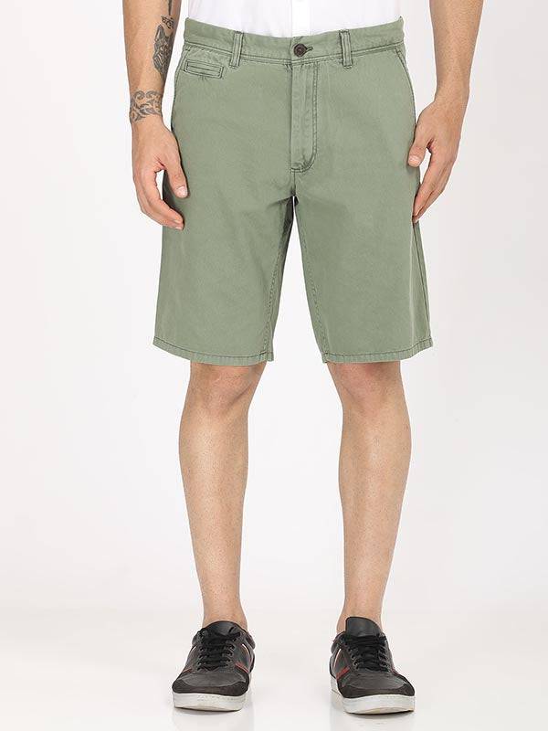 Men Solid Cotton Shorts