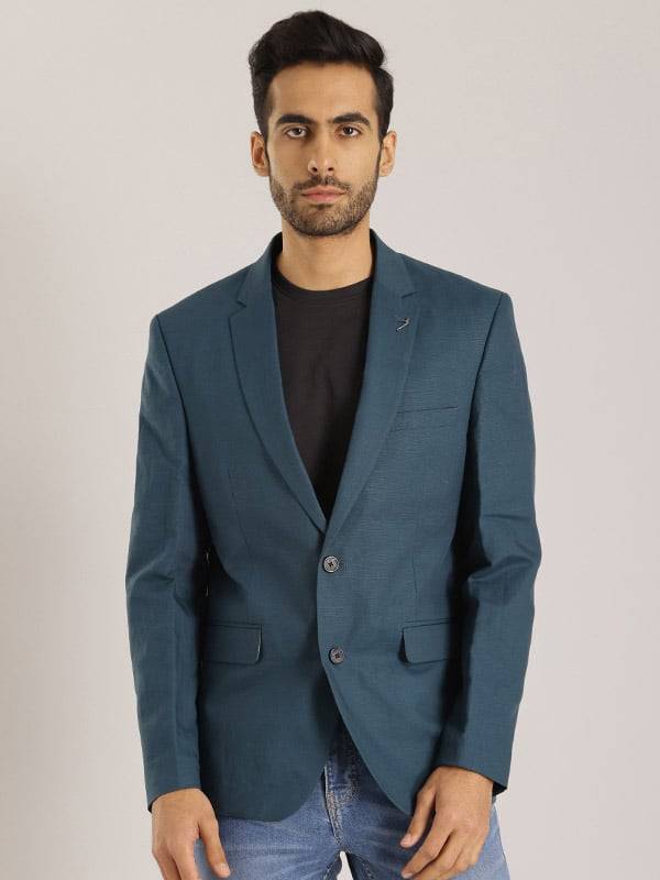 Men Solid Full Sleeve Casual Blazer
