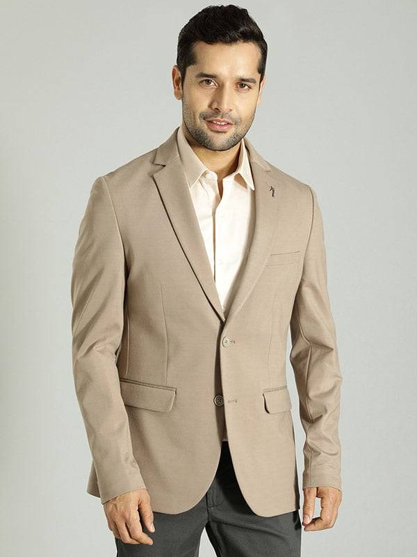 Men Solid Full Sleeve Casual Blazer