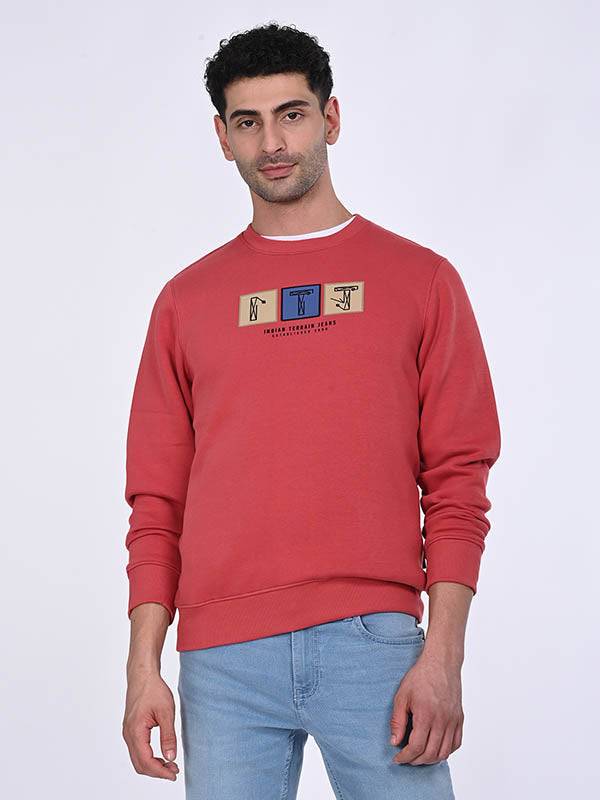 Men Full Sleeve Graphic Crew Neck Sweatshirt