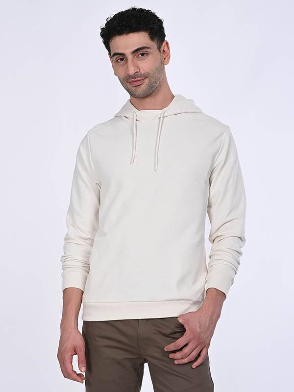 Men Full Sleeve Solid Hoodie Sweatshirt