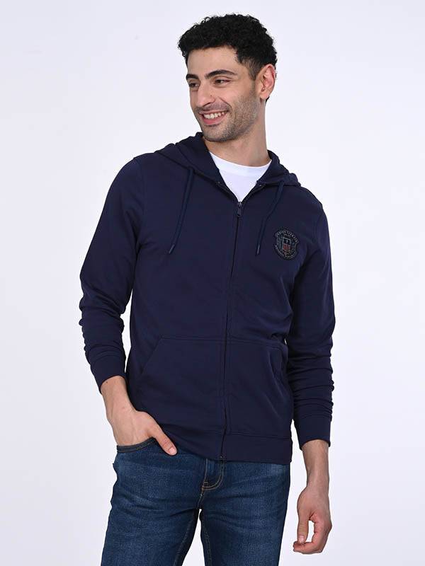 Men Full Sleeve Solid Hoodie Sweatshirt