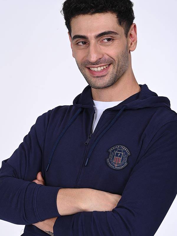 Men Full Sleeve Solid Hoodie Sweatshirt