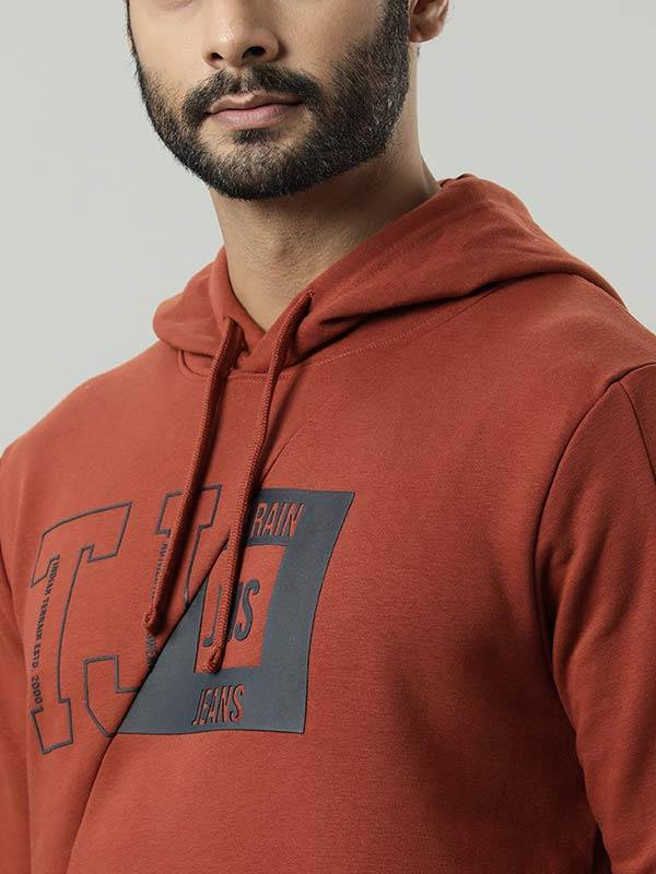 Men Full Sleeve Color Block Hoodie Sweatshirt