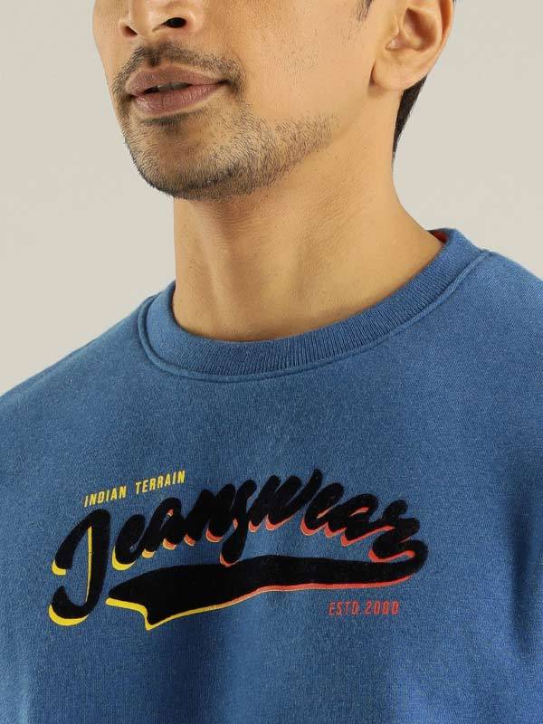 Men Full Sleeve Graphic Crew Neck Sweatshirt