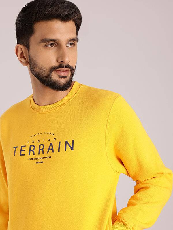 Men Full Sleeve Graphic Crew Neck Sweatshirt
