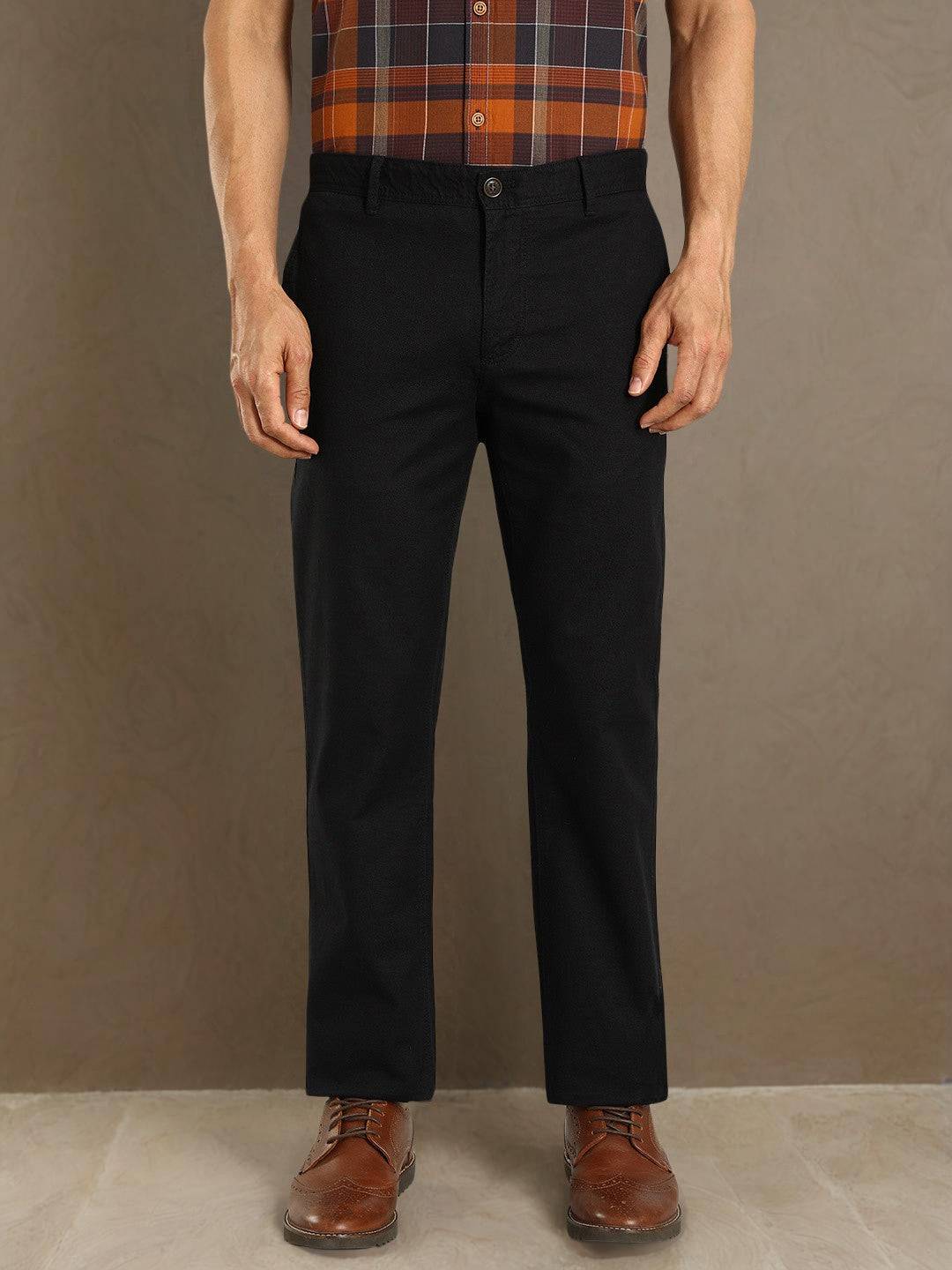 Men Kansas Fit Cotton Stretch Trouser