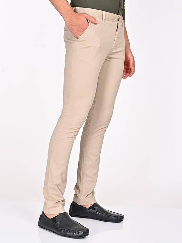 Men Urban Fit Cotton Stretch Trouser