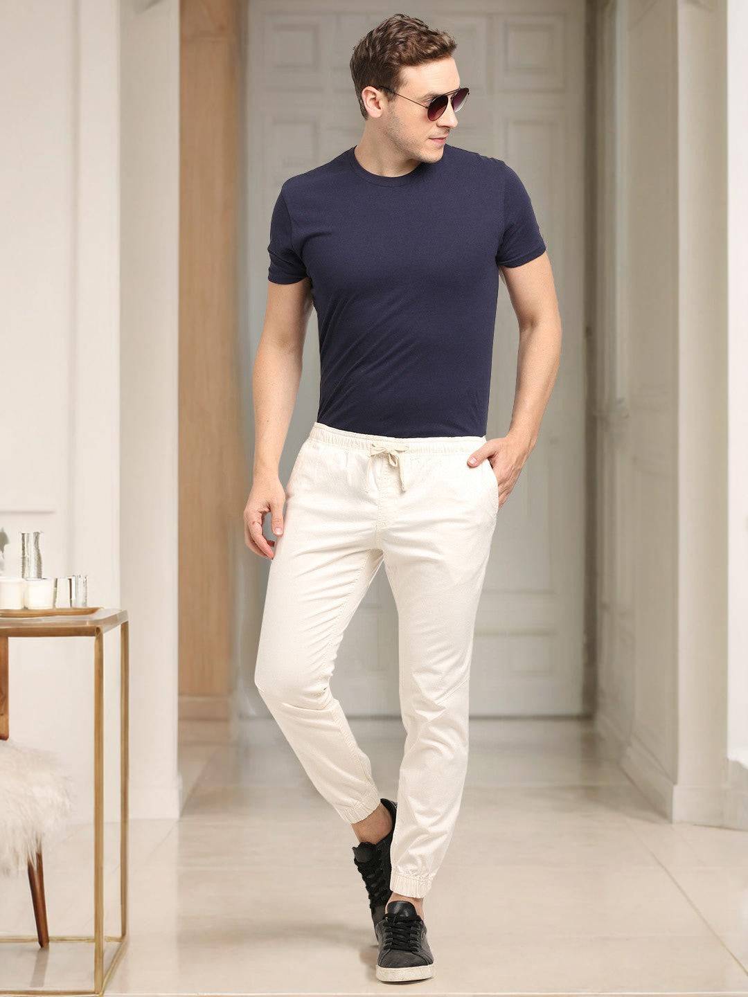 Men Urban Fit Cotton Stretch Trouser