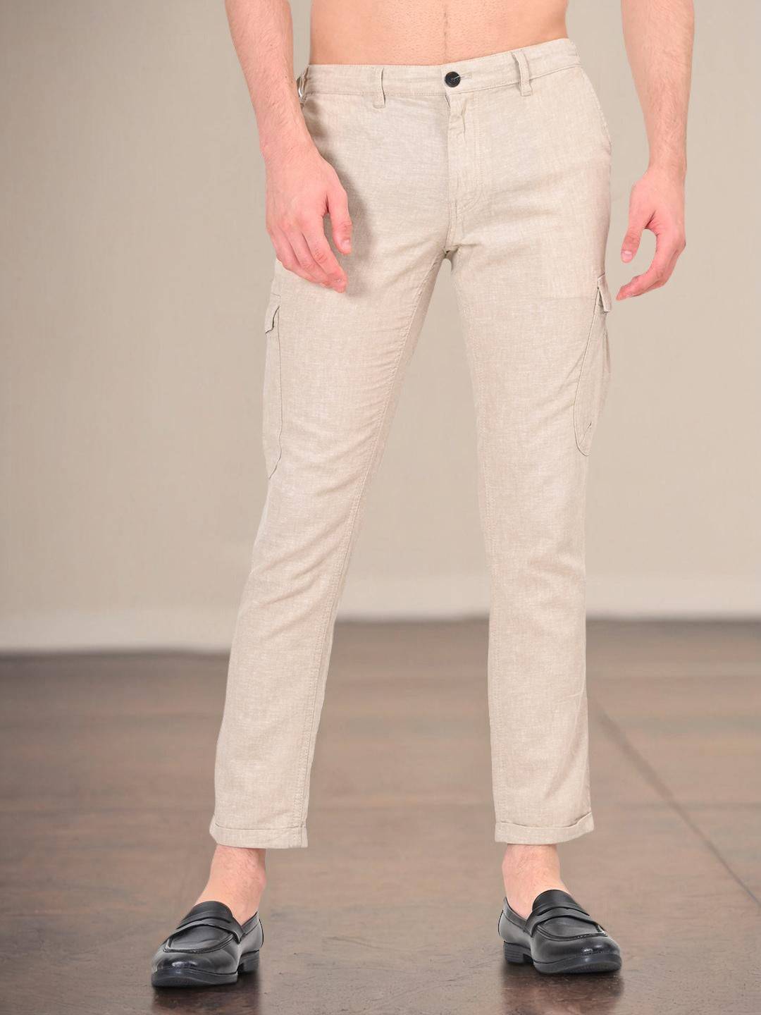 Men Urban Fit Linen Blend Trouser