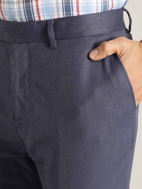Men Urban Fit Polyester Blend Trouser