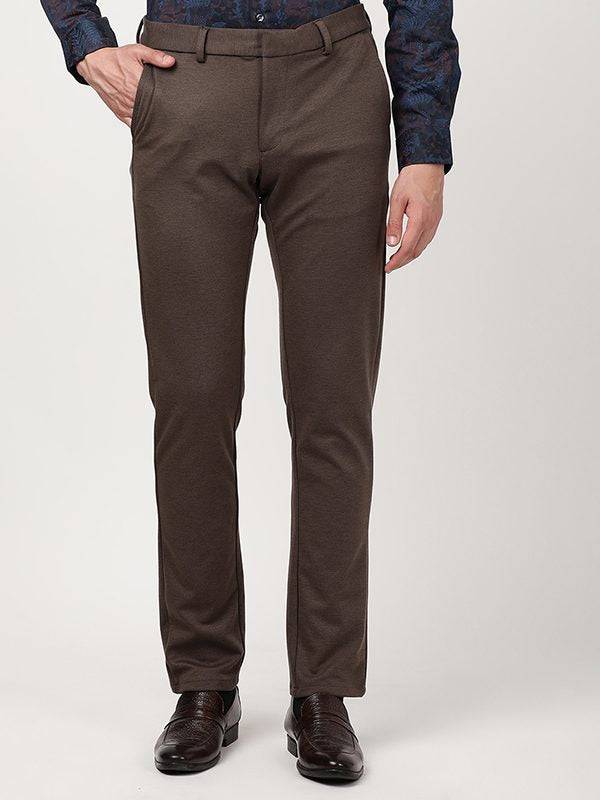 Men Brooklyn Fit Polyester Blend Trouser