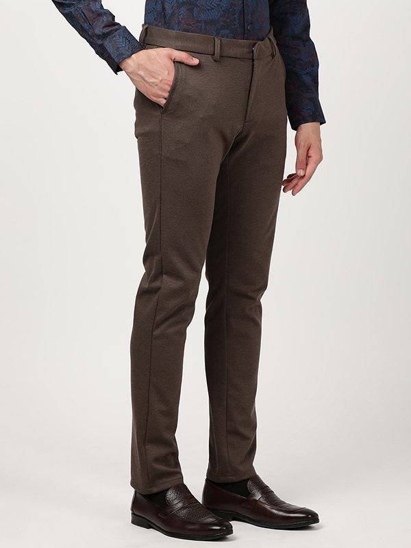 Men Brooklyn Fit Polyester Blend Trouser