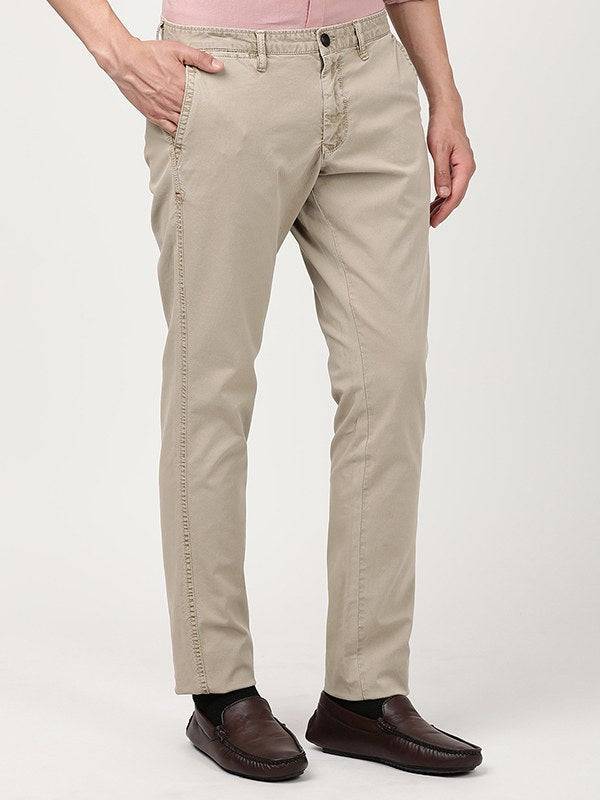 Men Brooklyn Fit Cotton Blend Trouser