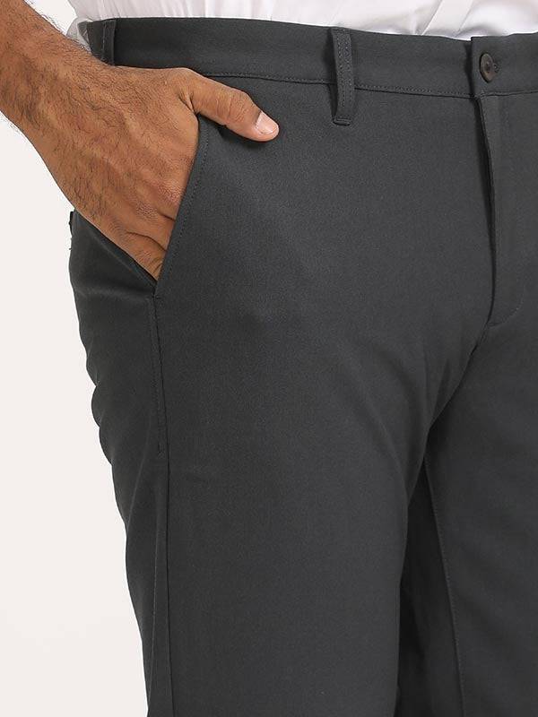 Men Kansas Fit Polyester Blend Trouser
