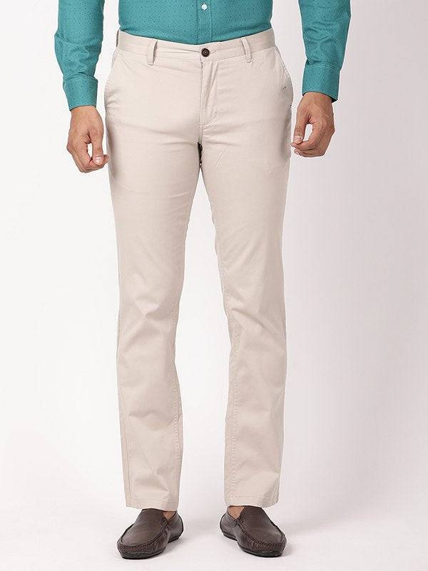Men Kansas Fit Cotton Stretch Trouser