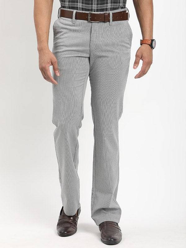 Men Kansas Fit Polyester Blend Trouser