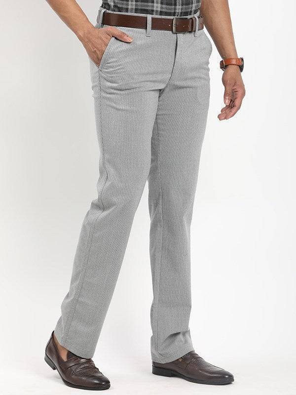 Men Kansas Fit Polyester Blend Trouser