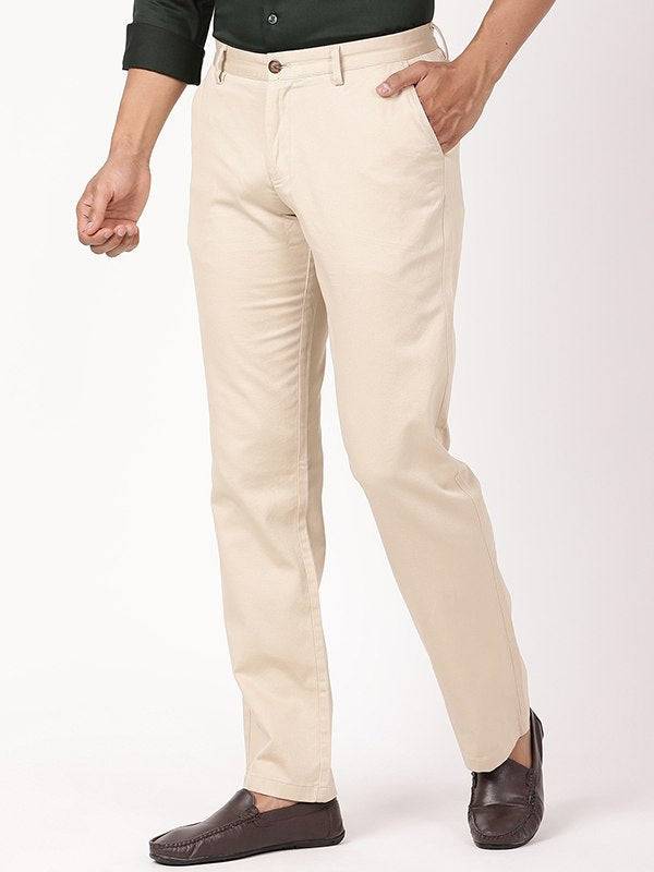 Men Kansas Fit Cotton Stretch Trouser