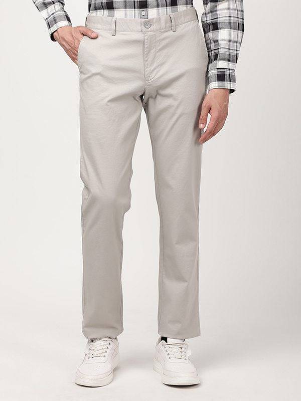 Men Kansas Fit Cotton Blend Trouser