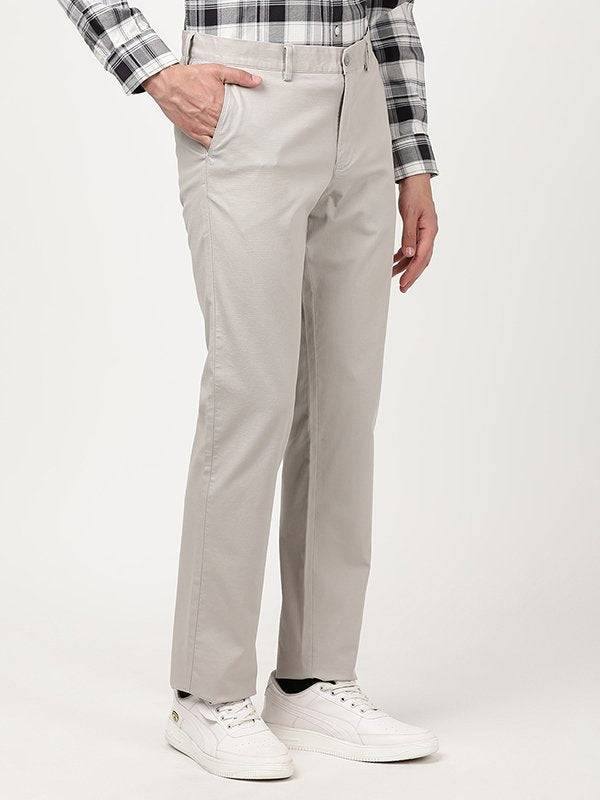 Men Kansas Fit Cotton Blend Trouser