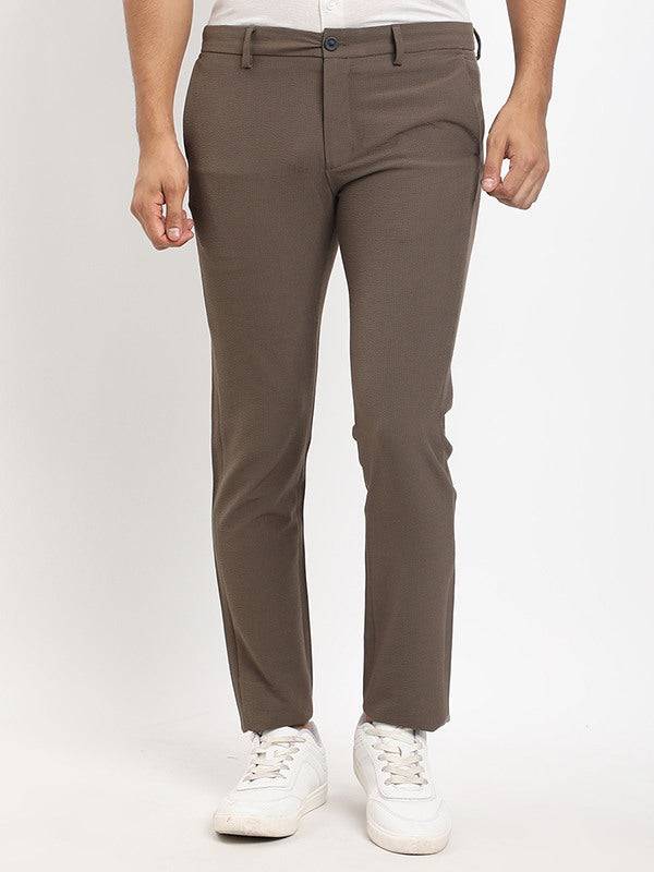 Men Brooklyn Fit Polyester Blend Trouser