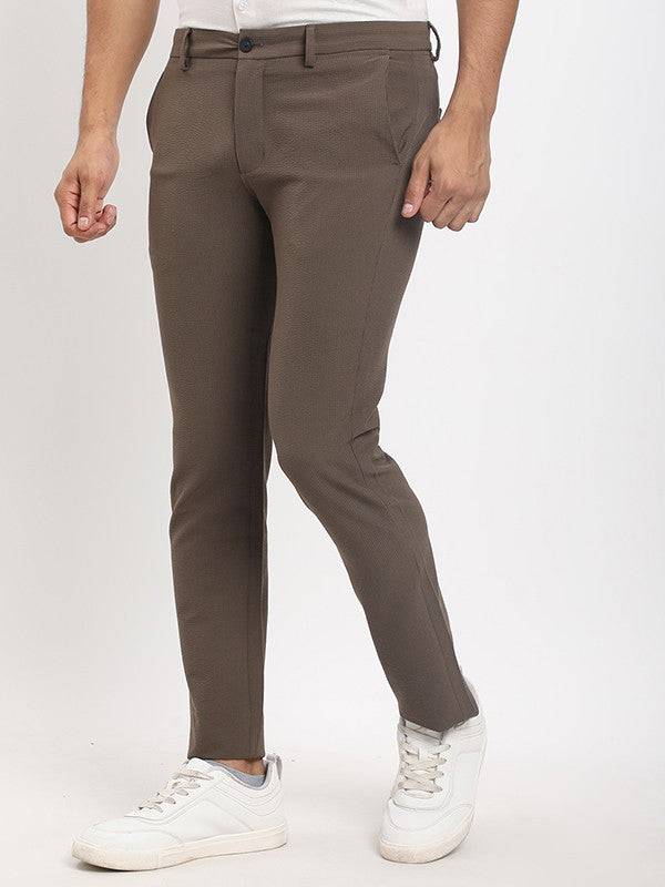 Men Brooklyn Fit Polyester Blend Trouser