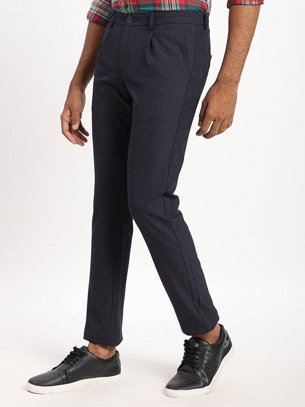 Men Brooklyn Fit Polyester Blend Trouser