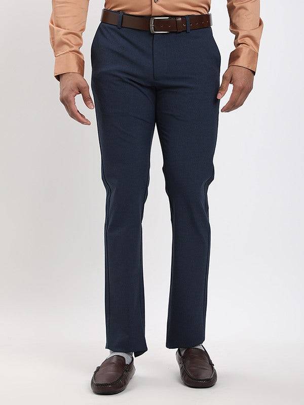Men Brooklyn Fit Polyester Blend Trouser