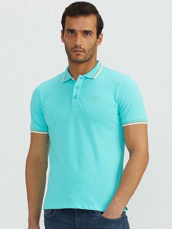 Men Solid Polo T-Shirt
