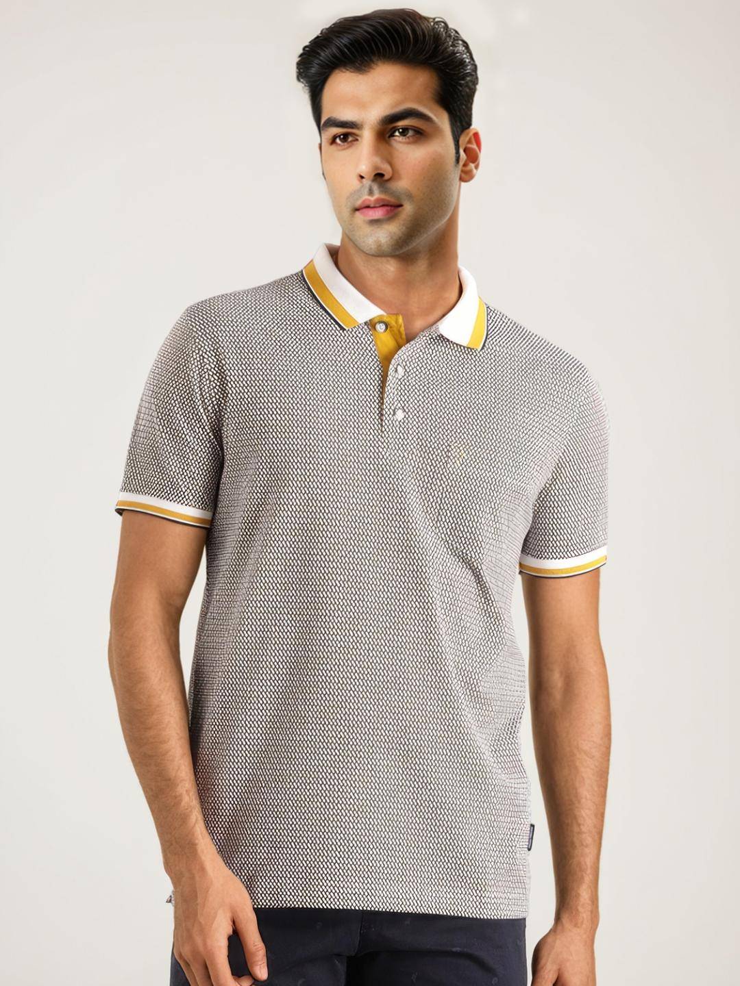 Men Printed Polo T-Shirt