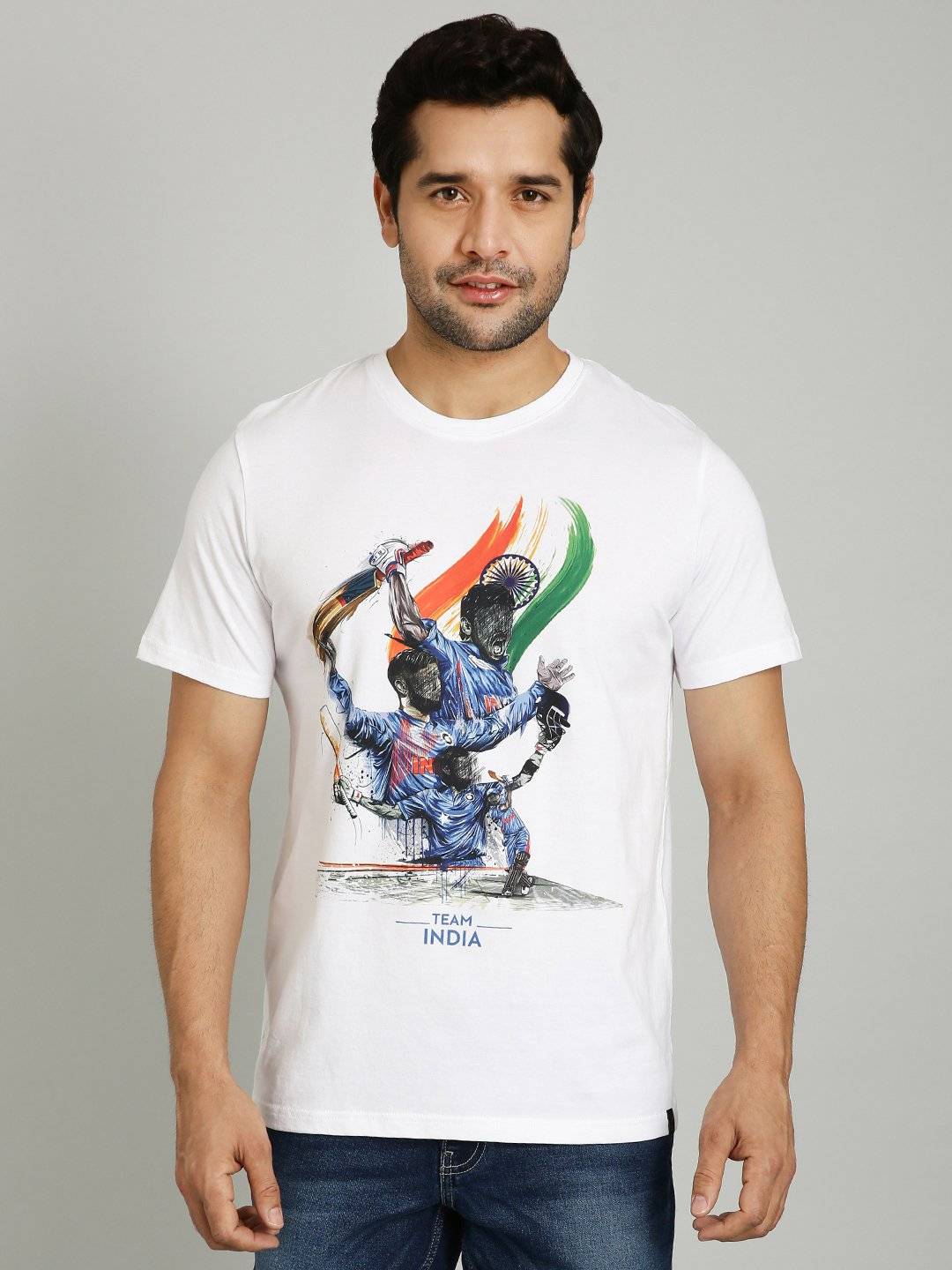Men Team India Graphic Crew Neck T-Shirt