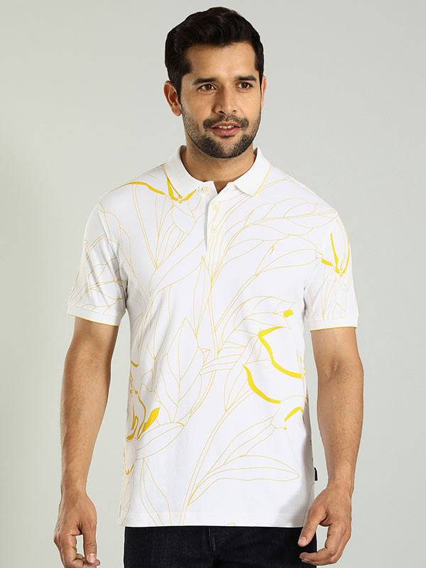 Men Printed Polo T-Shirt