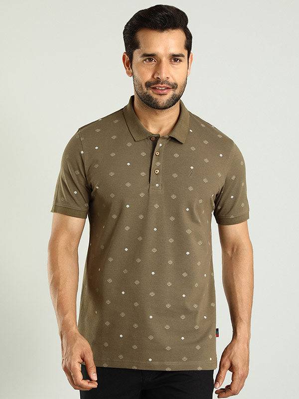 Men Printed Polo T-Shirt