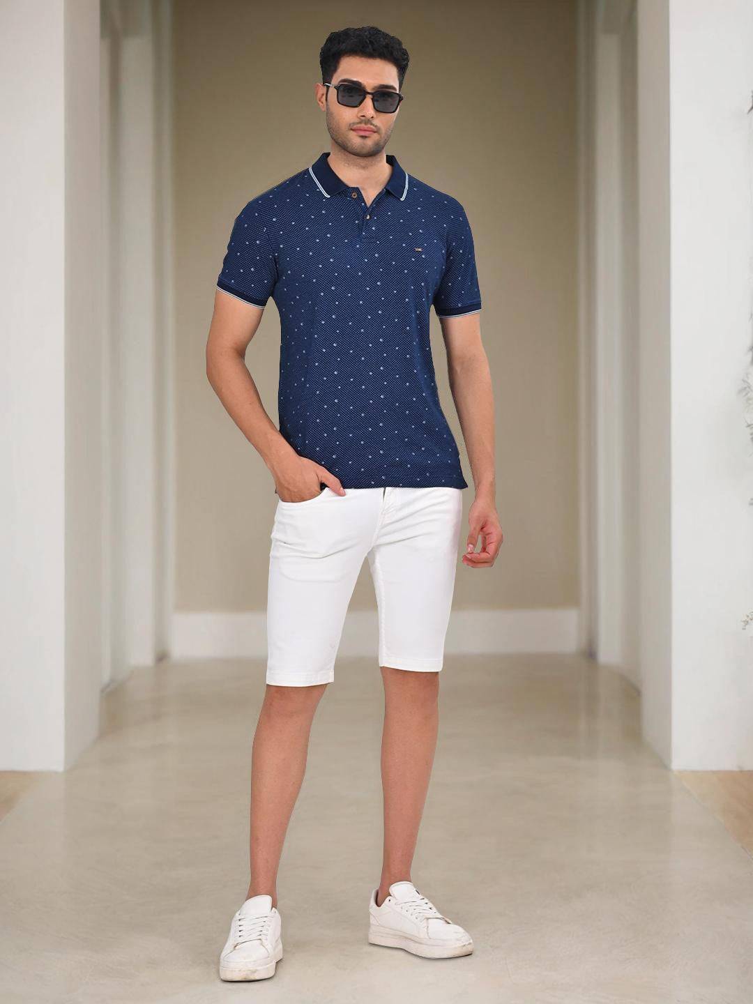 Men Printed Polo T-Shirt