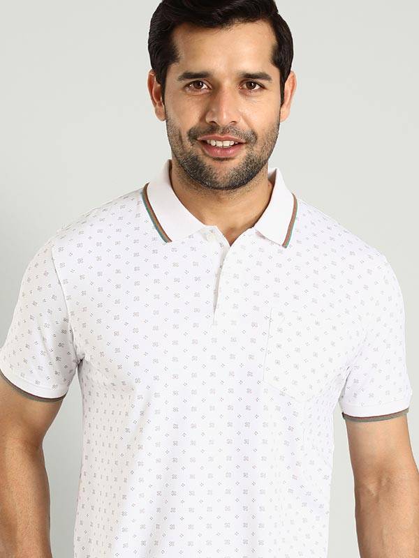 Men Printed Polo T-Shirt