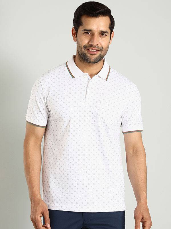 Men Printed Polo T-Shirt