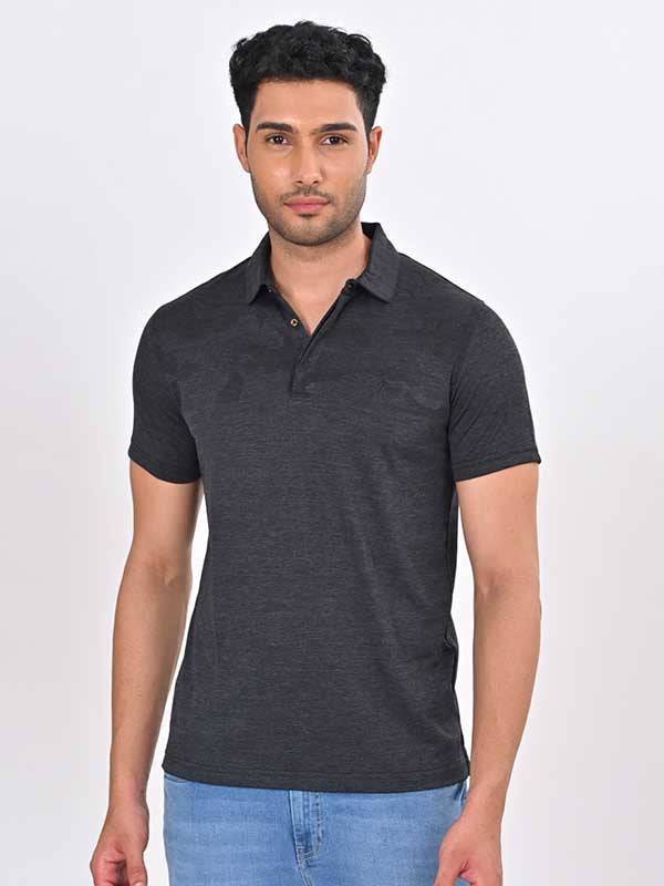 Men Solid Polo T-Shirt