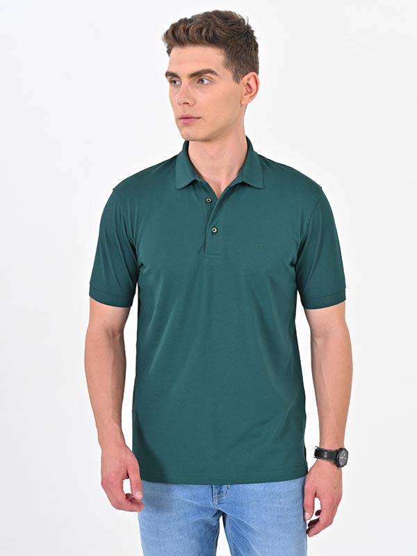 Men Solid Polo T-Shirt