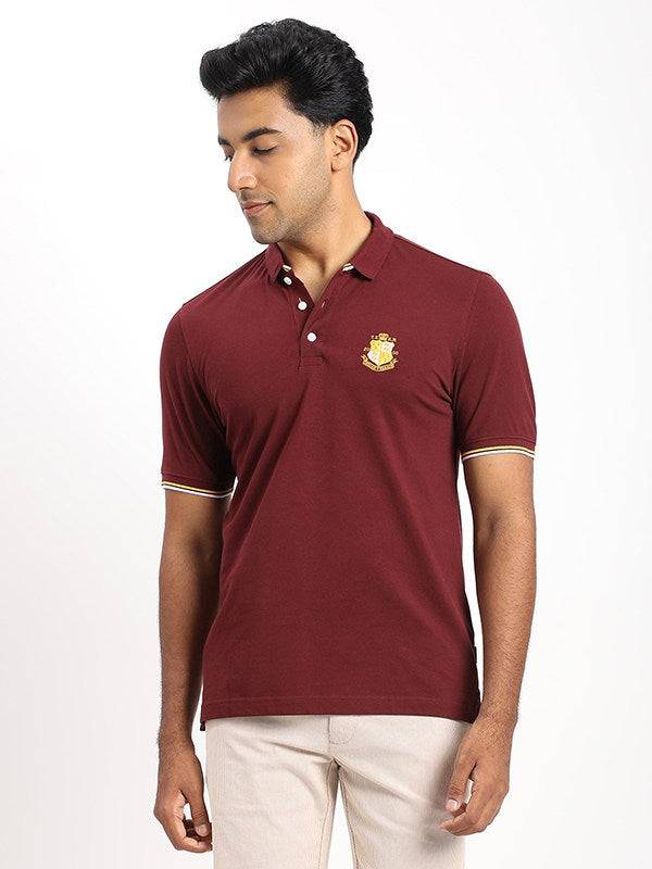 Men Solid Polo T-Shirt